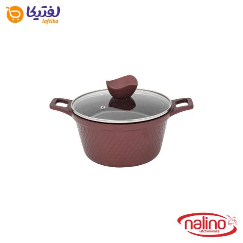سرویس قابلمه گرانیتی دنیز Deniz نالینو 12 پارچه بادمجانی