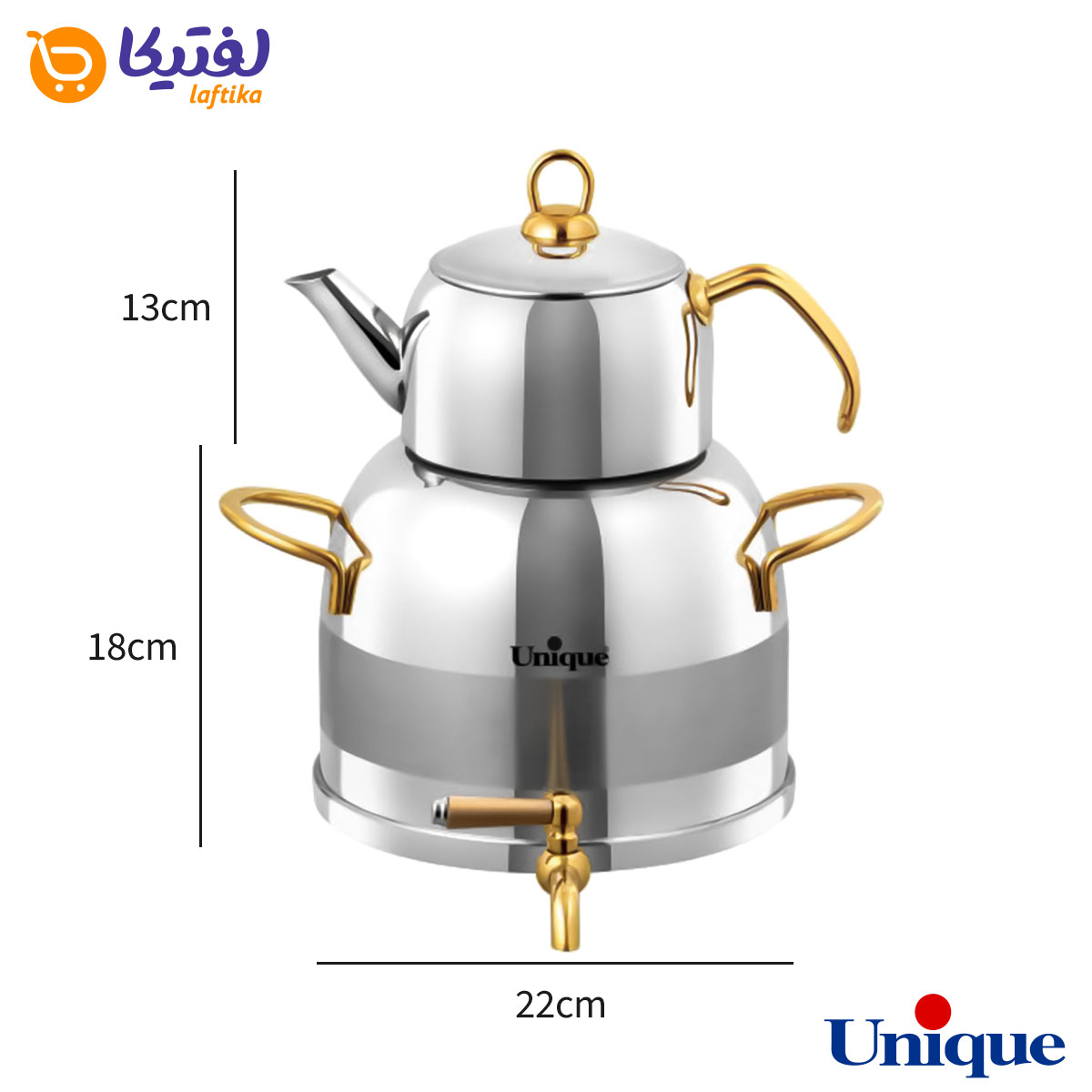 کتری و قوری یونیک 5.5 لیتری استیل UN-7274
