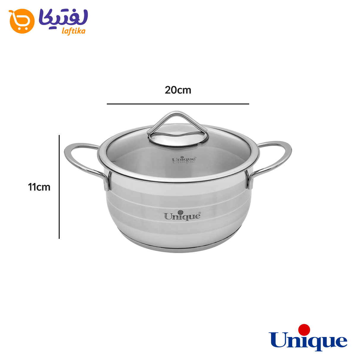 سرویس قابلمه استیل یونیک 8 پارچه UN-9900