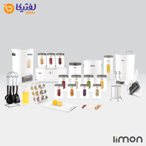 قیمت و خرید سرویس آشپزخانه لیمون گرد 36 پارچه درب شفاف
