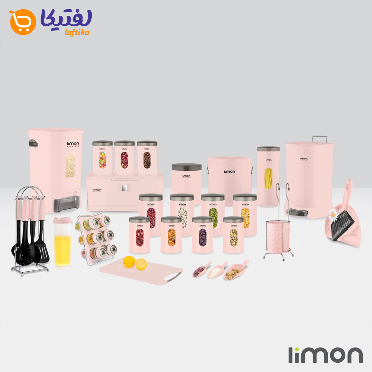 مشخصات سرویس آشپزخانه لیمون گرد 36 پارچه درب شفاف