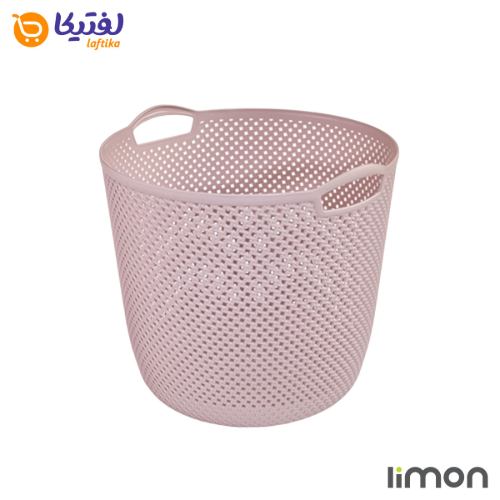سبد رخت گرد طرح بافت لیمون
