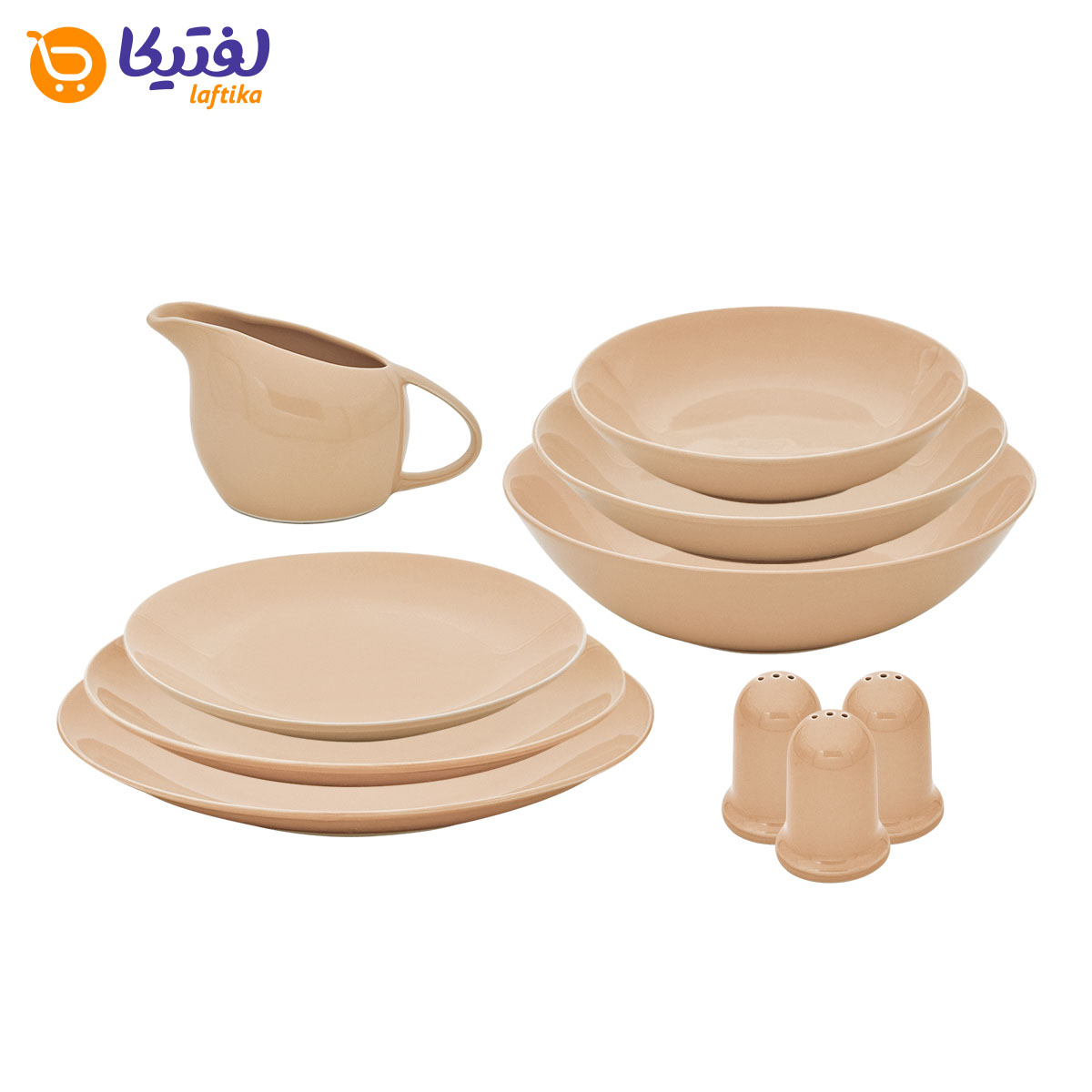 قیمت سرویس 6 نفره سرامیکی چینی نور مدل کلارا کرم