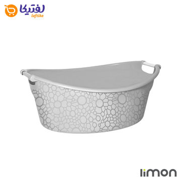 لگن بیضی دسته استیل بزرگ لیمون