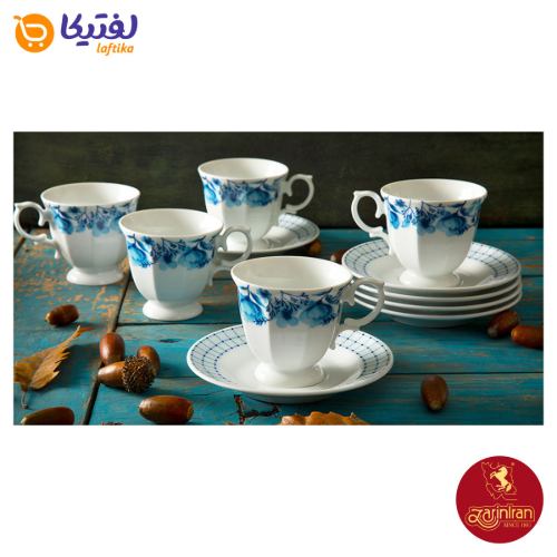قهوه خوری گل دار آبی