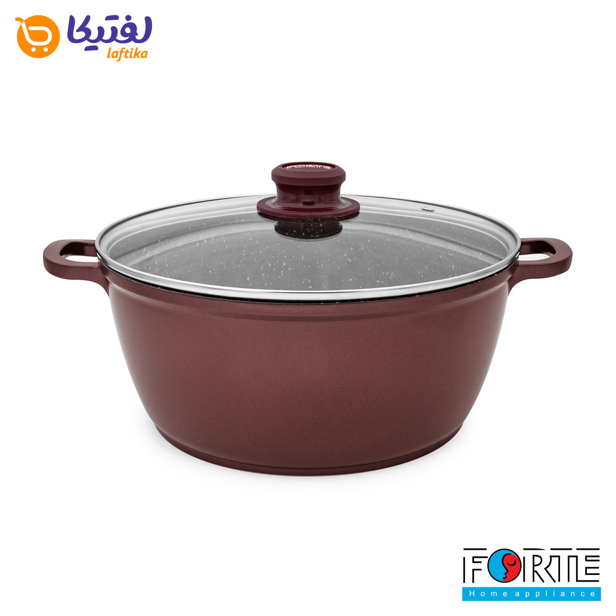 سرویس قابلمه گرانیتی 14 پارچه فورته Forte مدل پریما بادمجانی