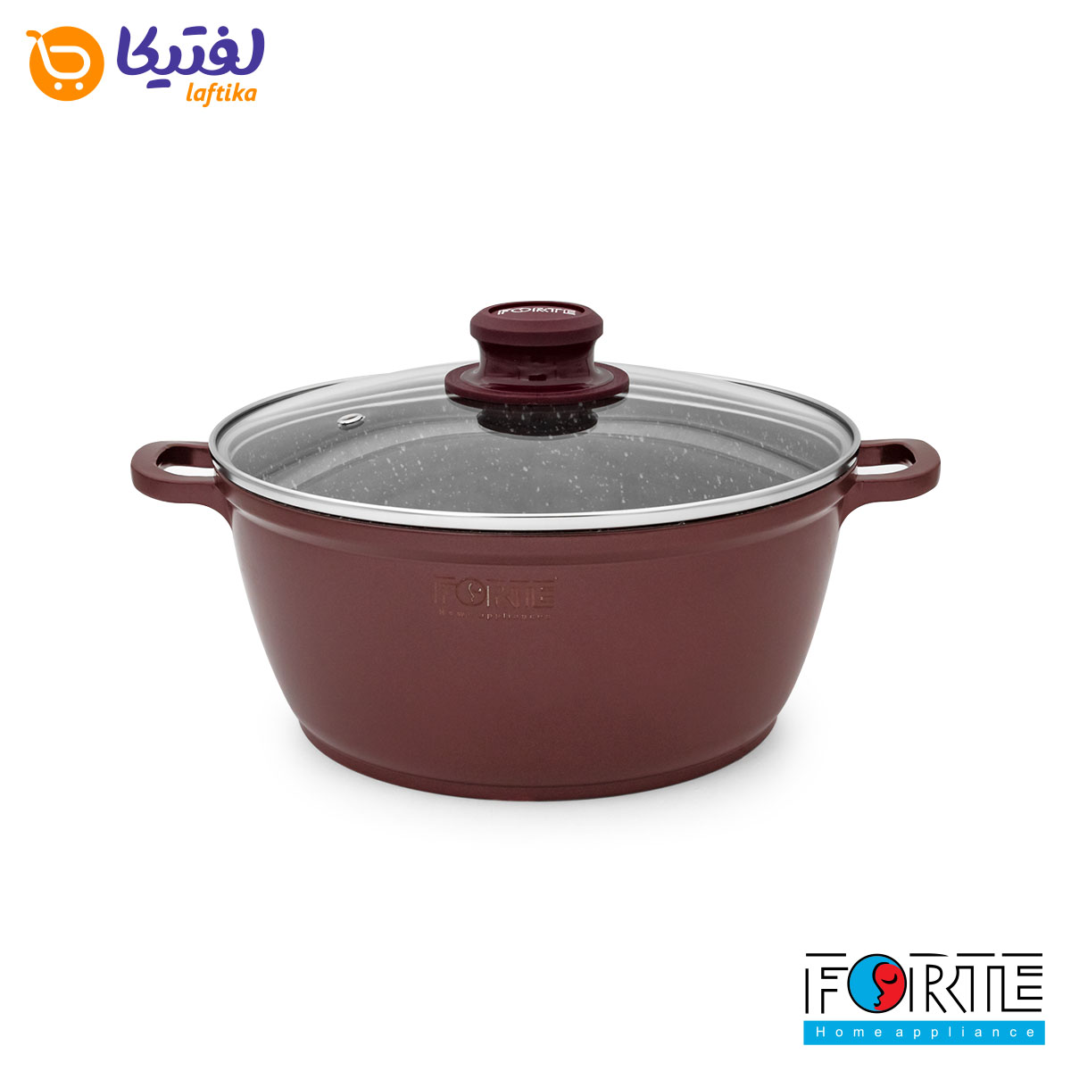 سرویس قابلمه گرانیتی 14 پارچه فورته Forte مدل پریما بادمجانی