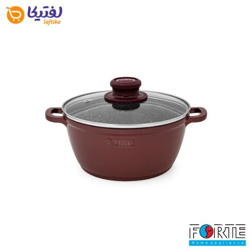 سرویس قابلمه گرانیتی 14 پارچه فورته Forte مدل پریما بادمجانی