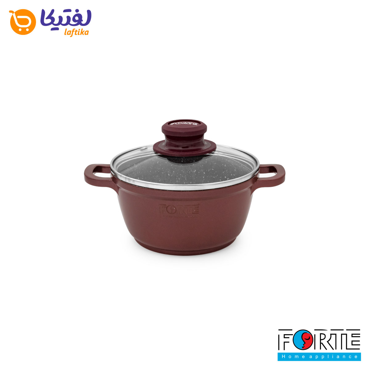 سرویس قابلمه گرانیتی 14 پارچه فورته Forte مدل پریما بادمجانی