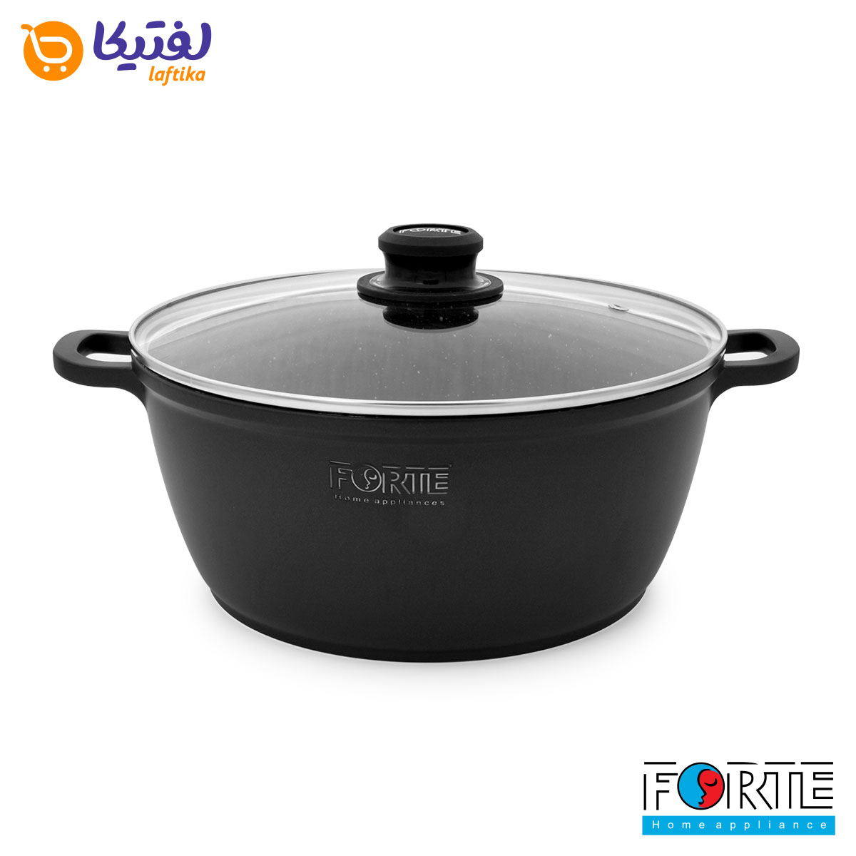 سرویس قابلمه گرانیتی 14 پارچه فورته Forte مدل پریما مشکی