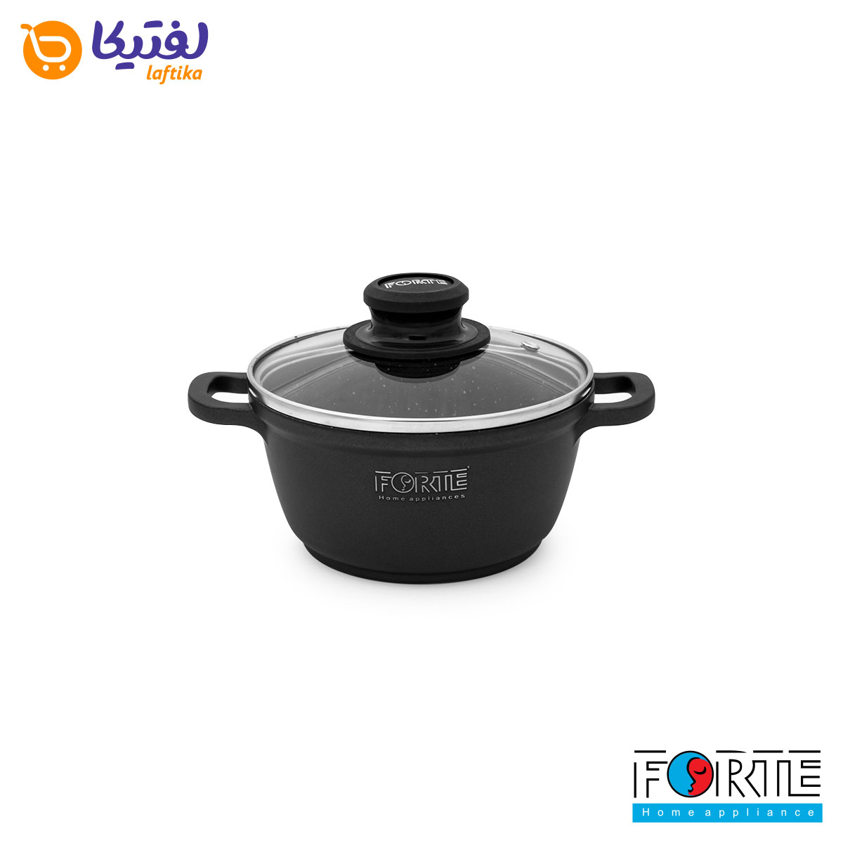 سرویس قابلمه گرانیتی 14 پارچه فورته Forte مدل پریما مشکی