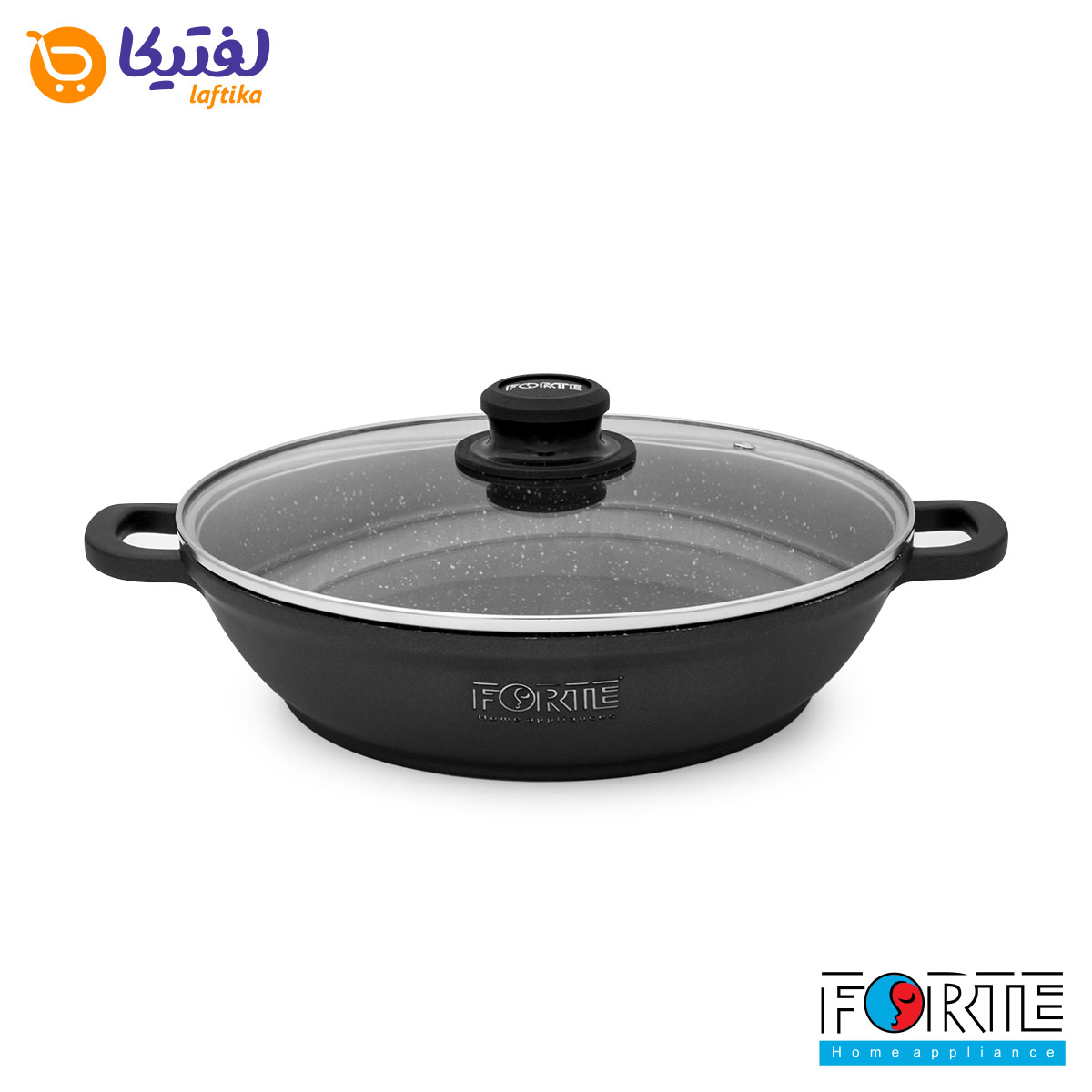 سرویس قابلمه گرانیتی 14 پارچه فورته Forte مدل پریما مشکی