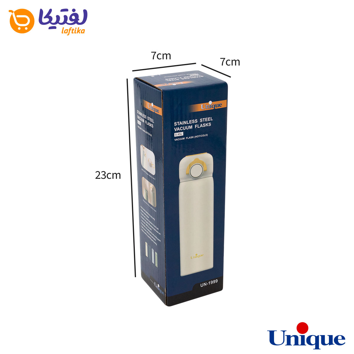 فلاسک 450 میلی لیتری یونیک دکمه ای رنگی UN-1999