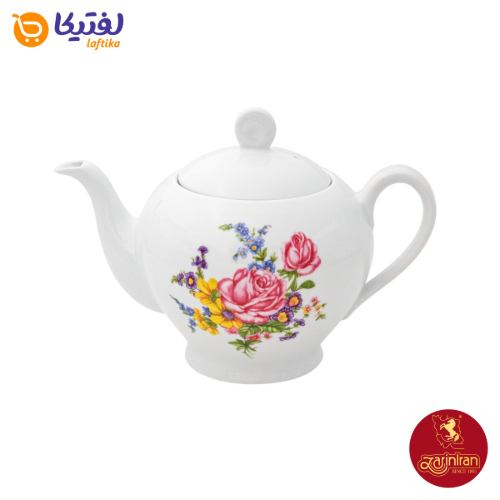 قوری چینی زرین ایتالیا اف طرح رزالین سایز 8