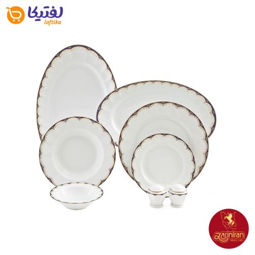 قیمت سرویس چینی زرین نئوکلاسیک طرح النور 12 نفره 103 پارچه