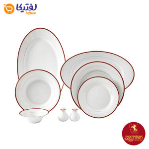 کاربردهای سرویس چینی زرین شهرزاد طرح سپینود ارغوانی 6 نفره 35 پارچه