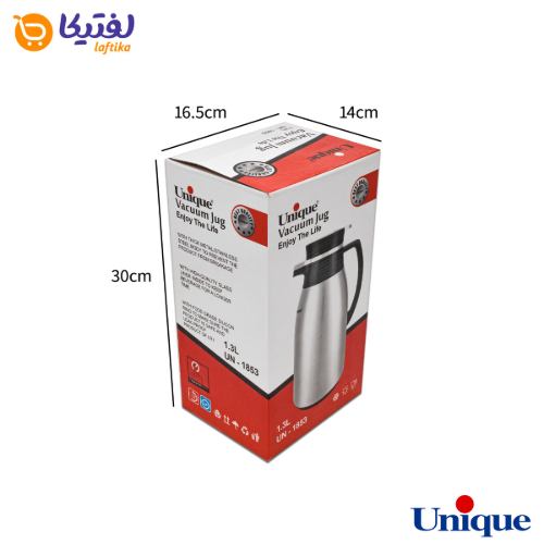 فلاسک یونیک 1.3 لیتر استیل شیشه صورتی UN-1853
