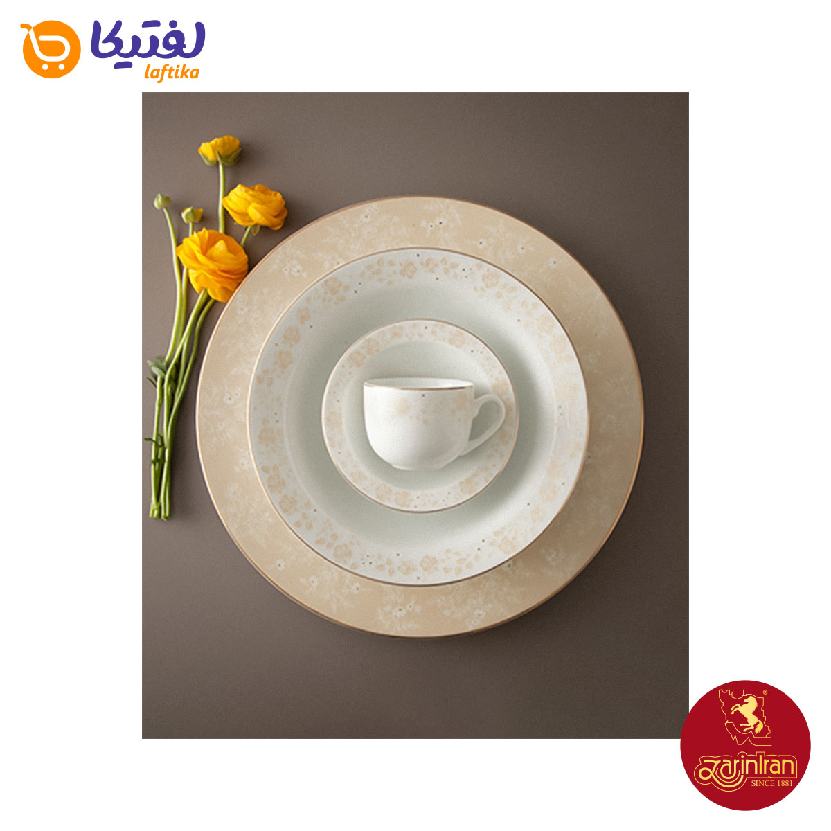 سرویس چینی زرین ایتالیا اف گلدن رزقسطی