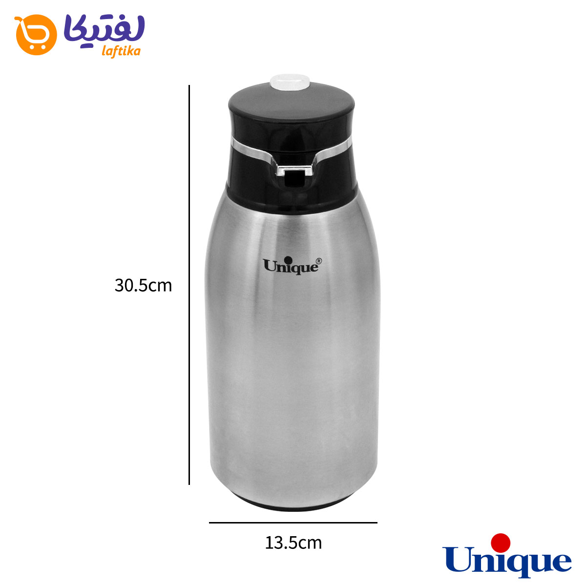 فلاسک یونیک 1.6 لیتر استیل شیشه صورتی UN-1855