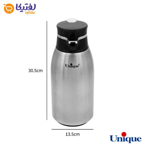فلاسک یونیک 1.6 لیتر استیل شیشه صورتی UN-1855