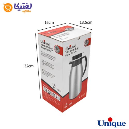 فلاسک یونیک 1.6 لیتر استیل شیشه صورتی UN-1855