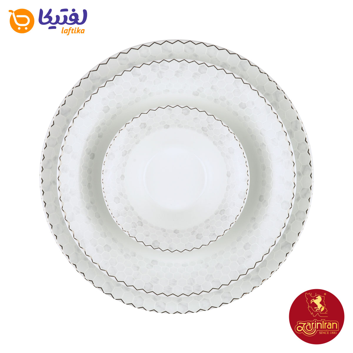 قیمت سرویس چینی زرین شهرزاد طرح هانیکام 6 نفره 35 پارچه
