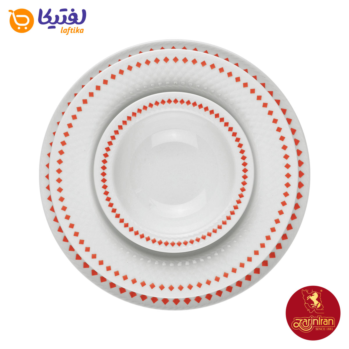 طراحی ارگونومیک سرویس چینی زرین رادیانس رز دایموند 6 نفره 28 پارچه