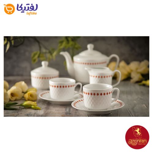 چای خوری سرویس چینی زرین رادیانس رز دایموند 6 نفره 28 پارچه