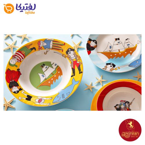 چینی زرین سرویس 5 پارچه کودک پایرت (دزدان دریایی)