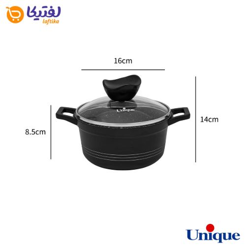 خرید اقساطی قابلمه گرانیتی یونیک سایز 16 کد UN-7801