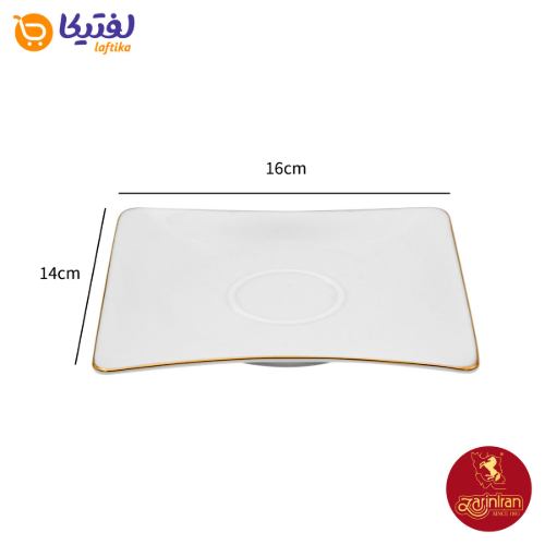 سرویس چای خوری چینی زرین وینچی طرح زرین لب طلایی 12 پارچه