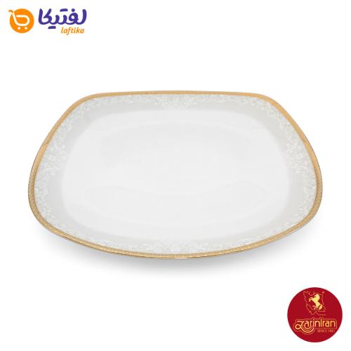 دیس هتلی چینی زرین کواترو سایز 36 طرح ریوا طلایی