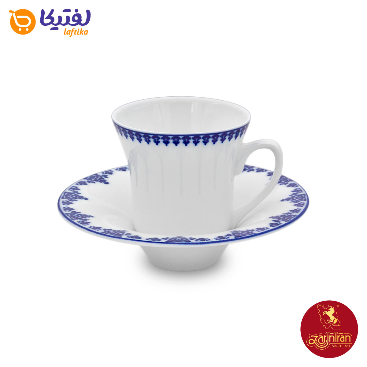 فنجان چینی آبی رنگ
