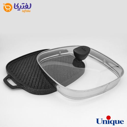 تابه گریل چدنی یونیک مربع 28 سانتیمتری UN-6031
