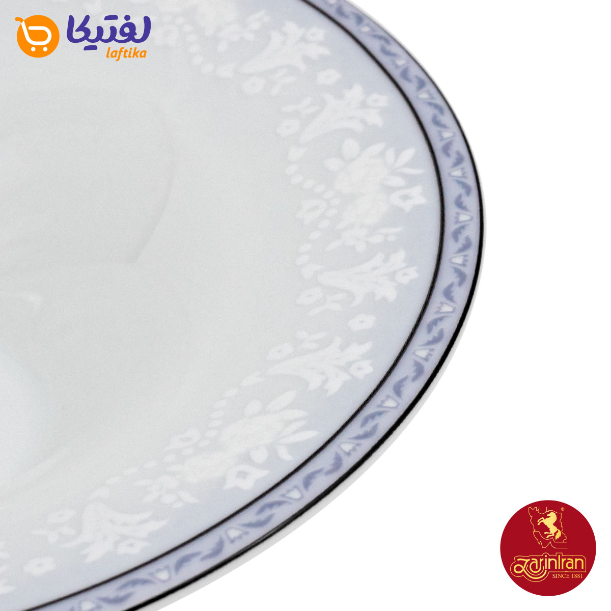 سرویس چای خوری چینی زرین شهرزاد طرح وایت رز 12 پارچه