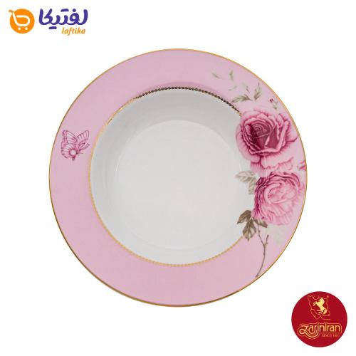 سرویس چینی زرین ایتالیا اف طرح رزفلاور 18 پارچه