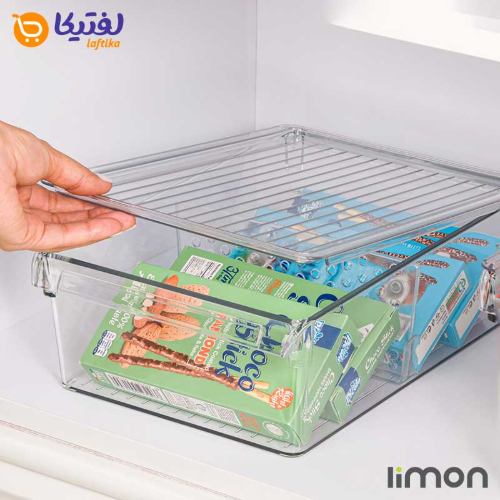 نظم دهنده یخچال دربدار نشکن لیمون 5 لیتر با منقسم