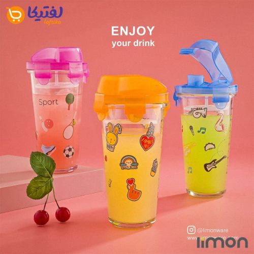 لیوان شیکر چاپدار لیمون 2215