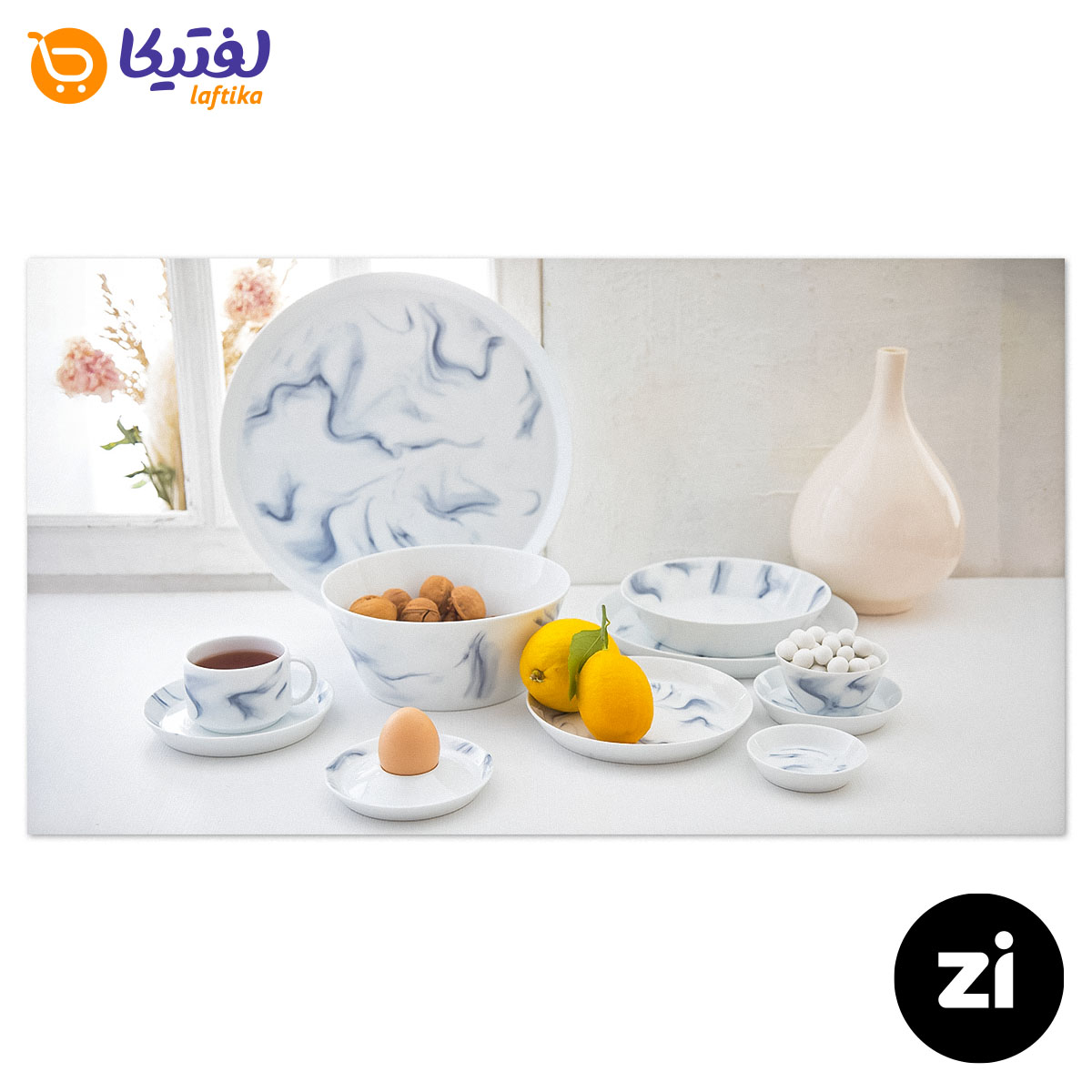 پیاله چینی زرین Zi فرم اس بلو استون سایز 9