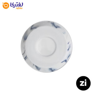 نعلبکی زیر استکانی چینی زرین (Zi) فرم اس طرح بلو استون سایز 15