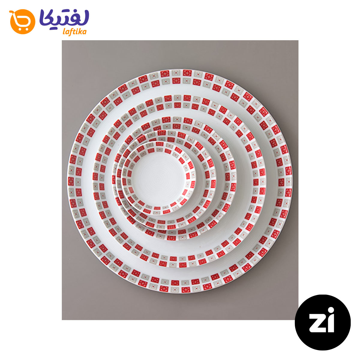 بشقاب گود چینی زرین فرم اس طرح روشان سایز 19
