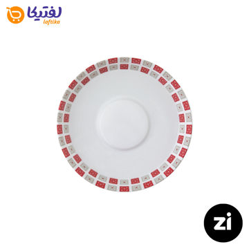 نعلبکی زیر استکانی چینی زرین (Zi) فرم اس طرح روشان سایز 15