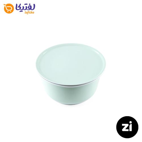 کاسه در دار چینی زرین مارک زی سایز کوچک طرح پاستل سبز