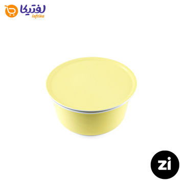 کاسه در دار چینی زرین مارک زی سایز کوچک طرح پاستل لیمویی
