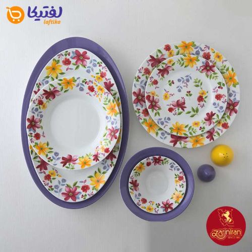 سرویس چینی زرین شهرزاد طرح ملیکا 6 نفره 35 پارچه