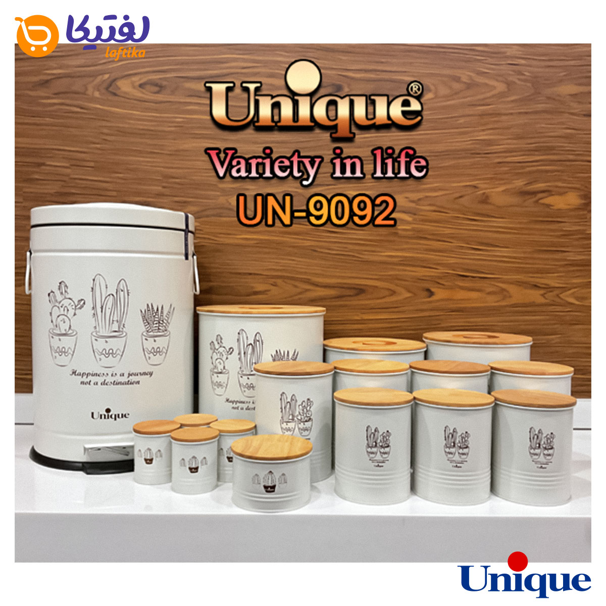 سرویس آشپزخانه 16 پارچه یونیک فانتزی الیزابت کرم کاکتوس UN-9092