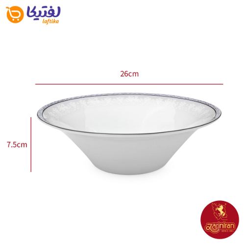 سالادخوری چینی زرین شهرزاد طرح وایت رز سایز 26