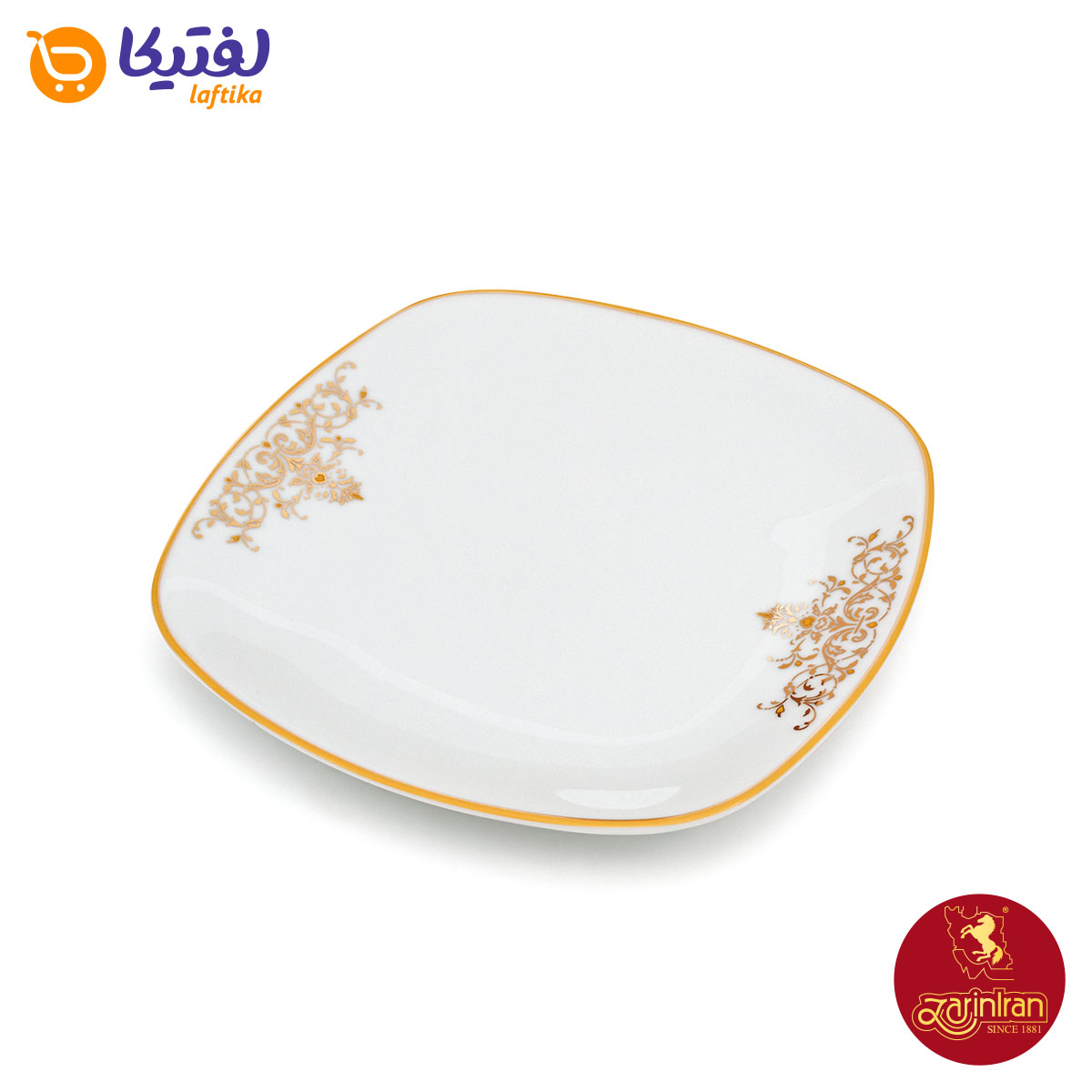 بشقاب پیش دستی چینی زرین کواترو طرح مونت کارلو 6 عددی سایز 19
