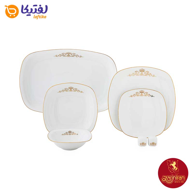 خرید سرویس چینی زرین کواترو کوئین طلایی 12 نفره 98 پارچه