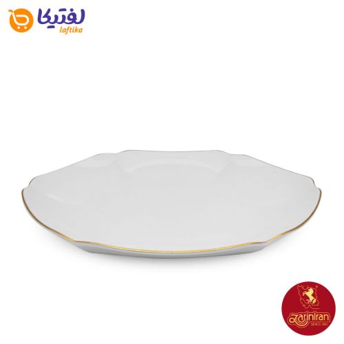 سرویس قاب و قدح چینی زرین هگزان طرح زرین لب طلایی